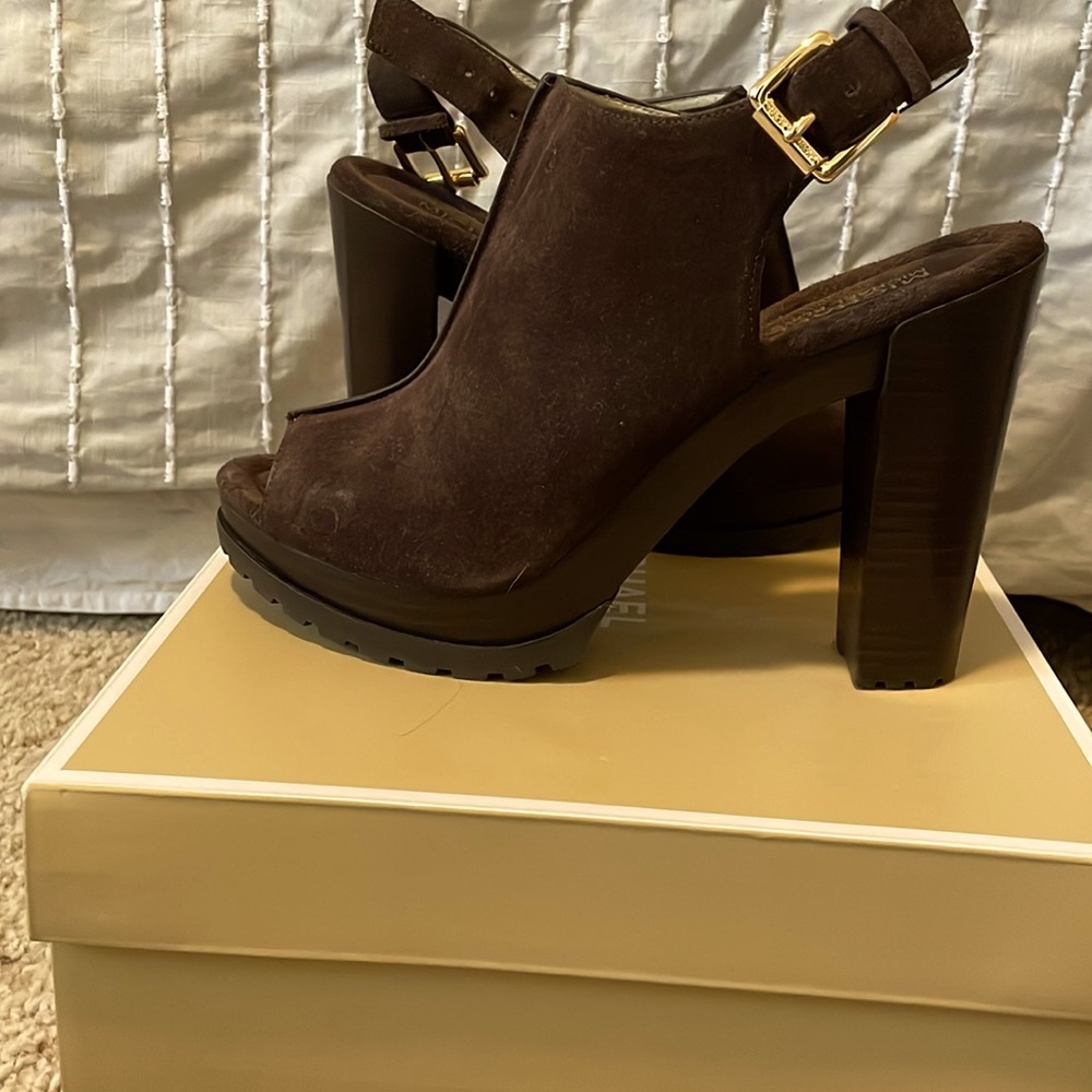 MICHAEL Michael Kors Flynn Sling Suede Sz 9